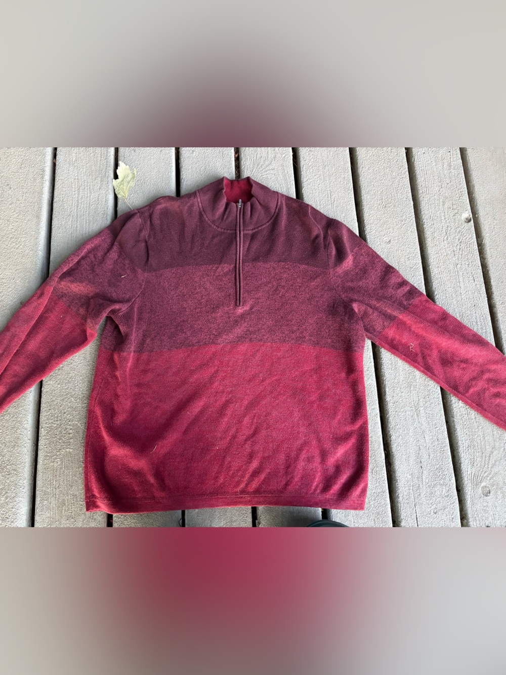 REI Women's Ombre Half-Zip Turtleneck Sweater in Burgundy